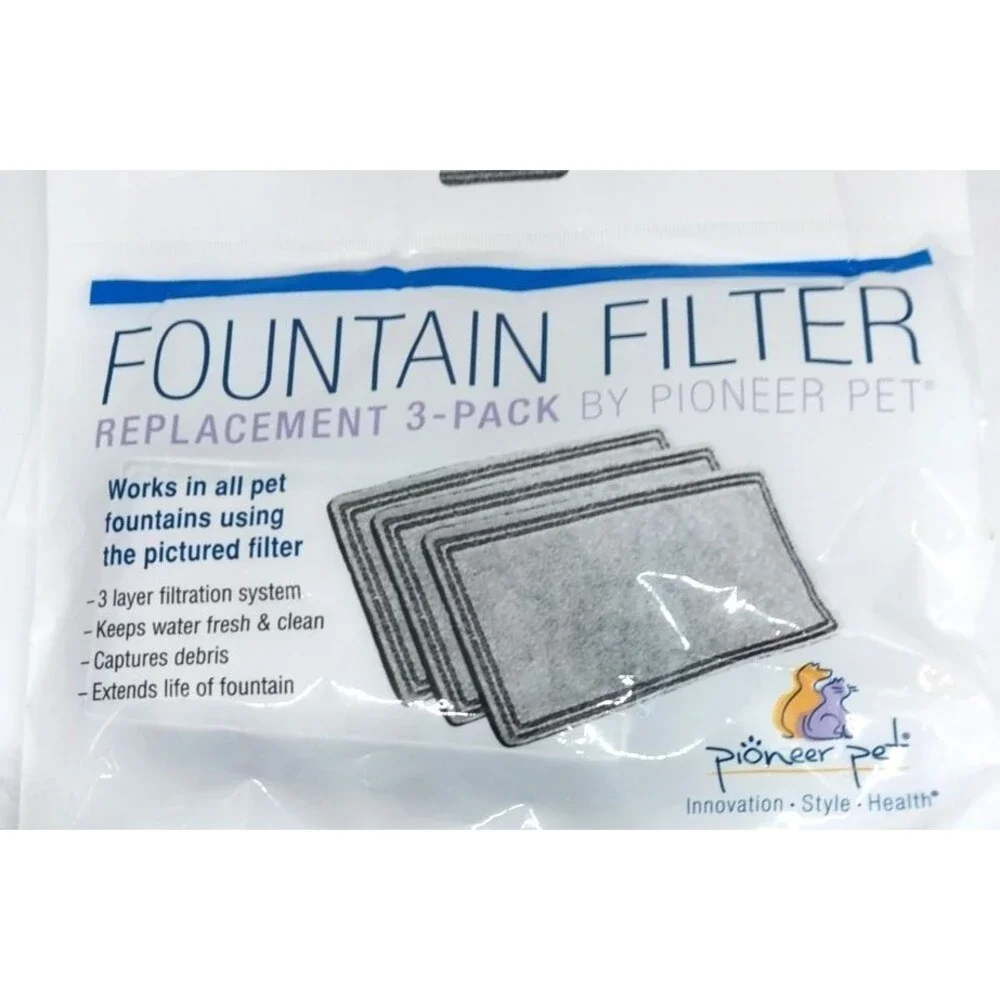 Set of 2 - NEW REPLACEMENT 3 PACK FOUNTAIN FILTER BY PIONEER PET # 3003